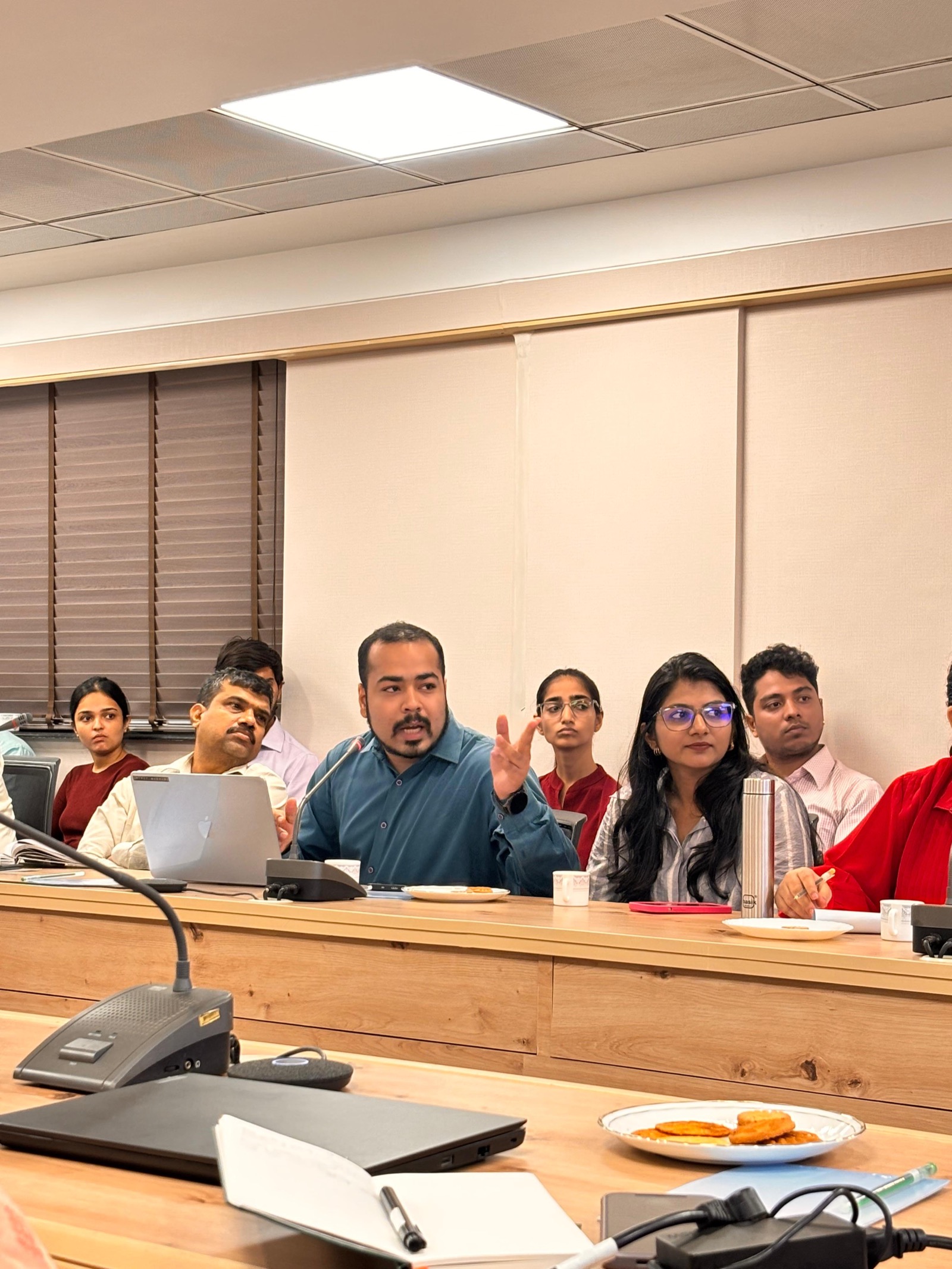 Presenting climate action findings to BMC, July 2025