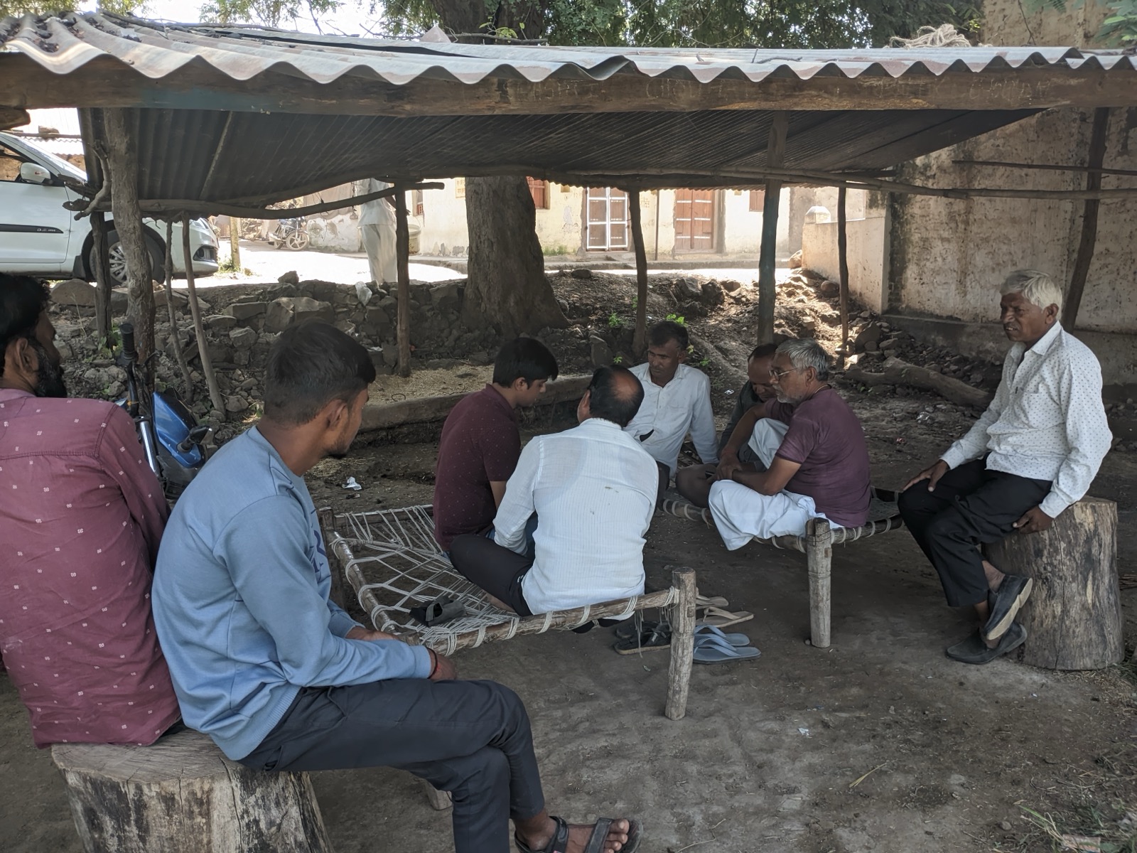 Fieldwork in Mandhata constituency, Madhya Pradesh