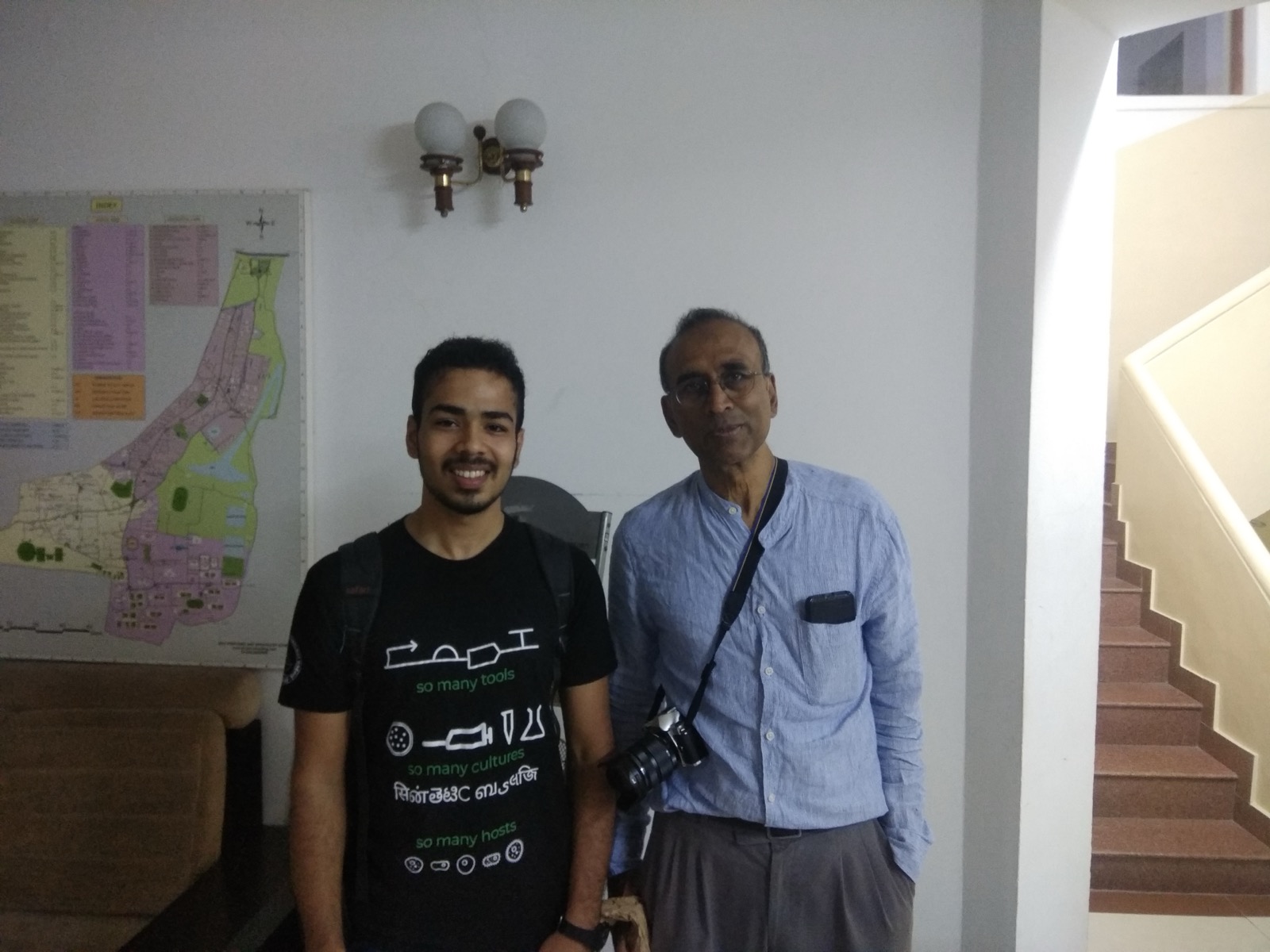 With Nobel laureate Venki Ramakrishnan at IIT Madras, 2019